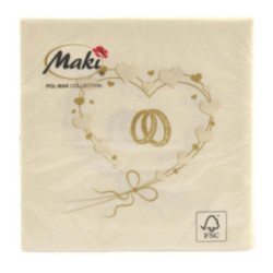 Serwetki 33x33/20szt Lunch Ślub mix 2